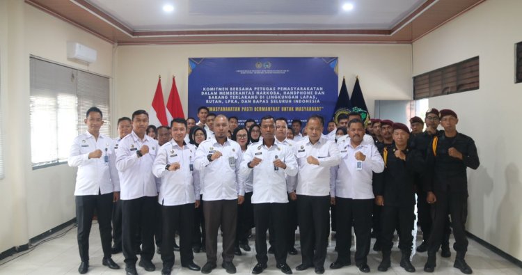Lapas Magelang ikuti Zoom Penandatanganan Komitmen Bersama Memberantas Narkoba, Bebas HP dan Barang Terlarang dari Ditjenpas