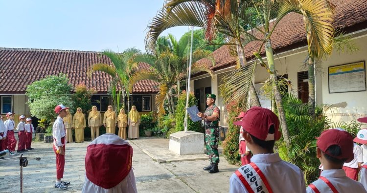 Jadi Irup SD, Babinsa: Pentingnya Pembinaan Disiplin Sejak Dini
